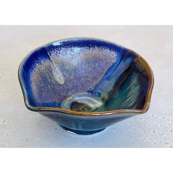 Hockomock Pottery Other - Hockomock Pottery Blue Purple Tones Studio Pottery Ceramic Decorative Bowl